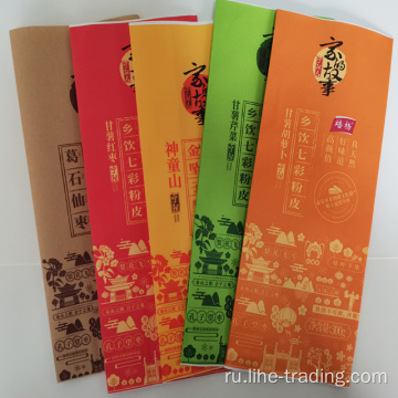 Бумажный пакет с покрытием для пищевых продуктов с цветной печатью